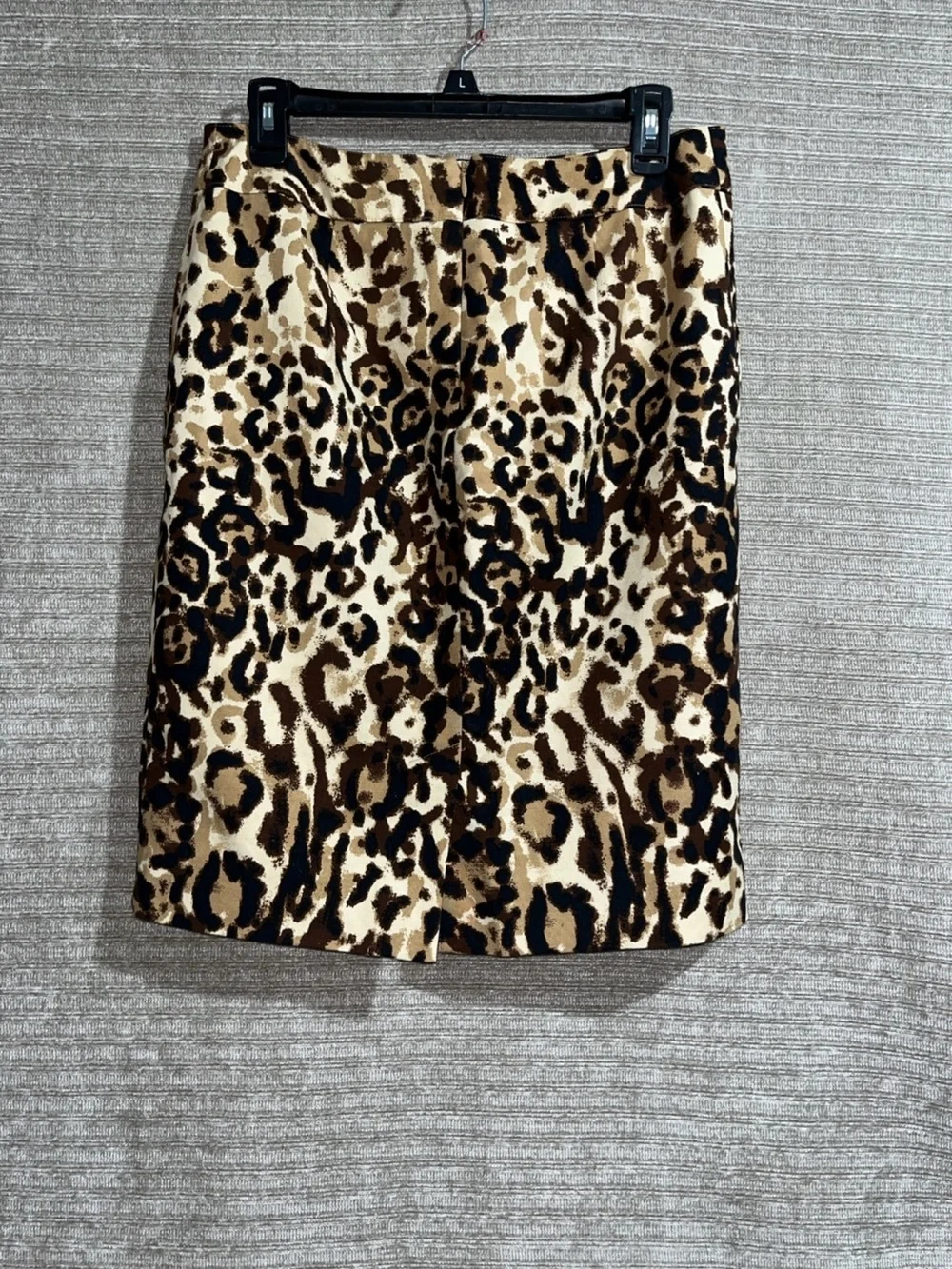 Sexy Leopard Animal Print Stretch Pencil Slit Skirt Business Womens 8 Office New